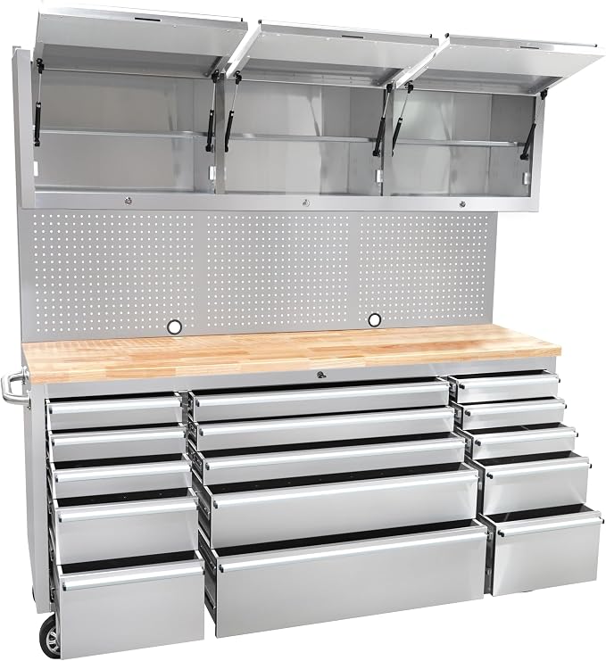 CT Copper Tailor 72-inch Tool Chest Cabinet Rolling Garage Workbench - Image 3