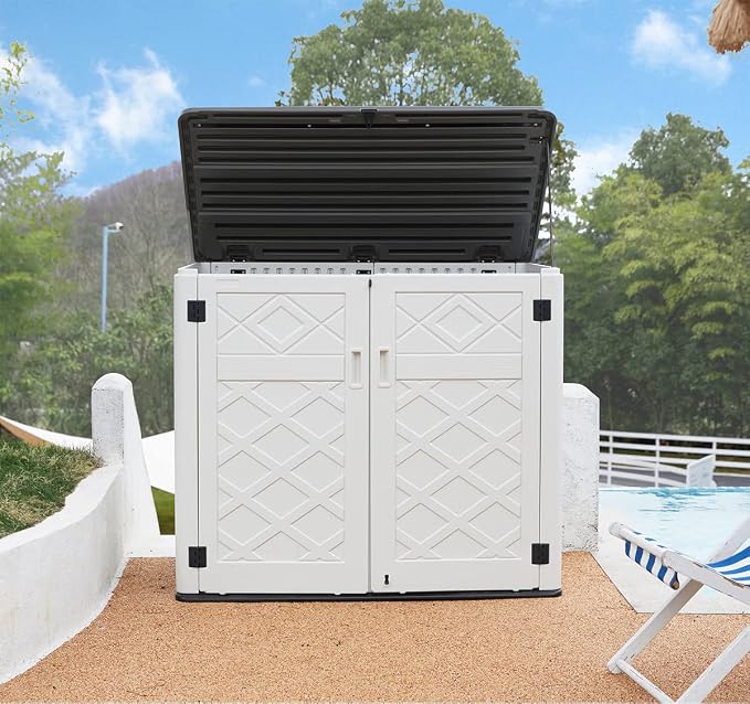Resin Outdoor Storage Shed, 38 cu.ft Outdoor Storage Box Waterproof - Image 4
