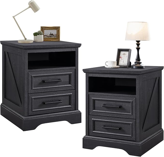 ACCOHOHO 18" Farmhouse Nightstand Set of 2 by ACCOHOHO