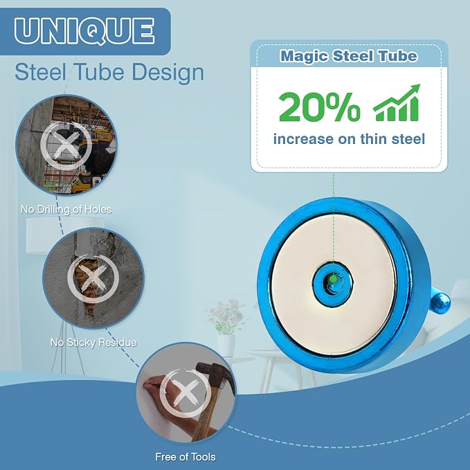 Neosmuk Magnetic Hooks Steel Tube Design - Image 2