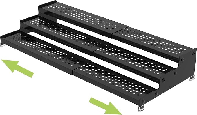 Metal Spice Rack Organizer for Cabinet, 3 Tier Expandable Spice Storage shelf by JOJOCROSSHIGHQUALITYLIFE