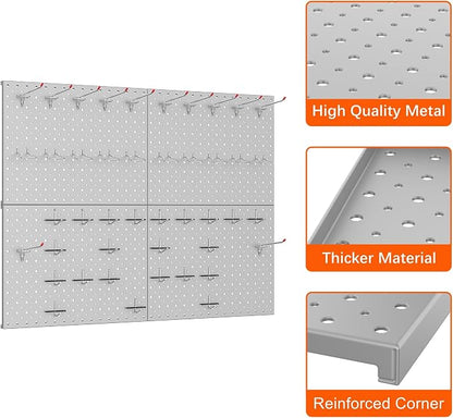 TORACK 4Pcs 12"x16" Metal Pegboard Panels - Image 5
