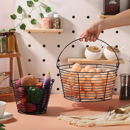 Colorful Metal Mesh Wire Egg Collecting Basket - Image 6