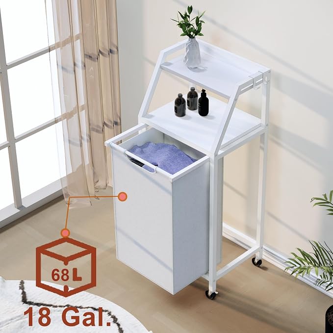 Laundry Hamper, Laundry Sorter, Rolling Laundry Basket - Image 2