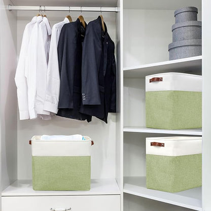 Large Fabric Storage Baskets | 50L Storage Bins, Decorative Linen Closet Baskets - Image 2