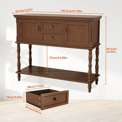 ARTPOWER Console Table for Entryway, Retro Wooden Table - Image 2