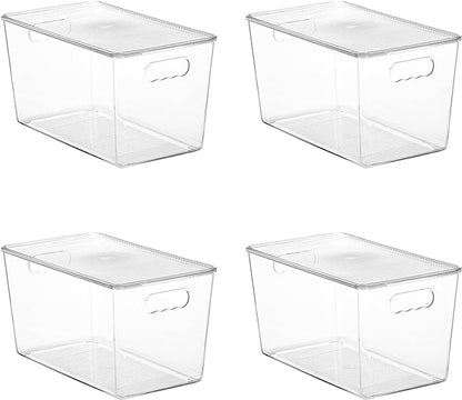 Vtopmart 4 Pack Clear Stackable Storage Bins by Vtopmart