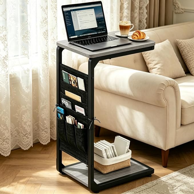 TV Trays for Eating on Couch Side Tables that Slide Under Dinner TV Tray Table - Image 4