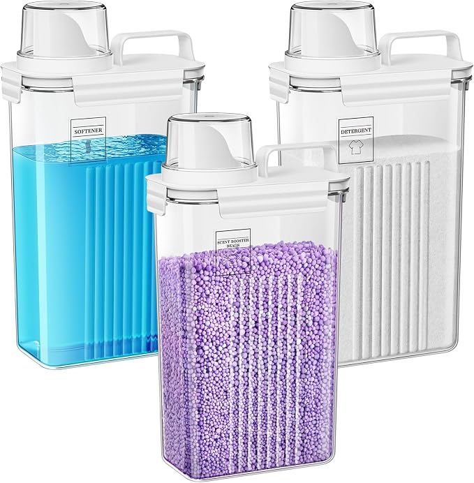 Laundry Detergent Dispenser for Laundry Room, 94oz Fabric Softener Dispenser by SUBEKYU
