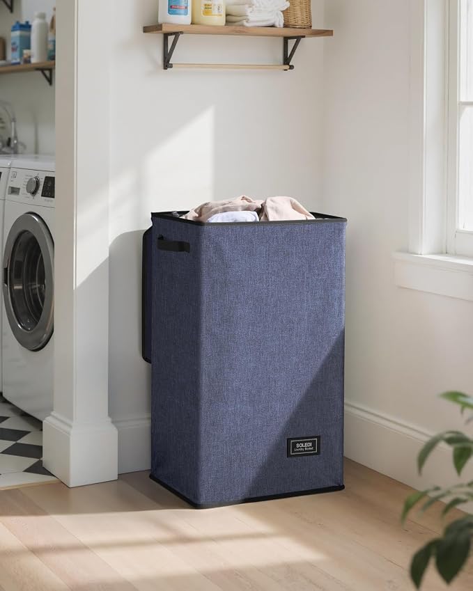 SOLEDI Laundry Hamper with Lid 90L Large & Tall Collapsible Laundry Basket - Image 2