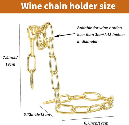 TBWHL Novelty Magic Wine Bottle Holder Floating Steel Link Chain Wine Bottle - Image 2