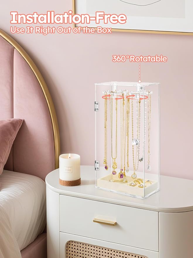 Cirhy Necklace Holder, Acrylic Necklace Organizer - Image 7