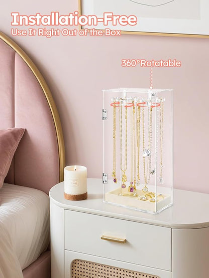 Cirhy Necklace Holder, Acrylic Necklace Organizer - Image 7