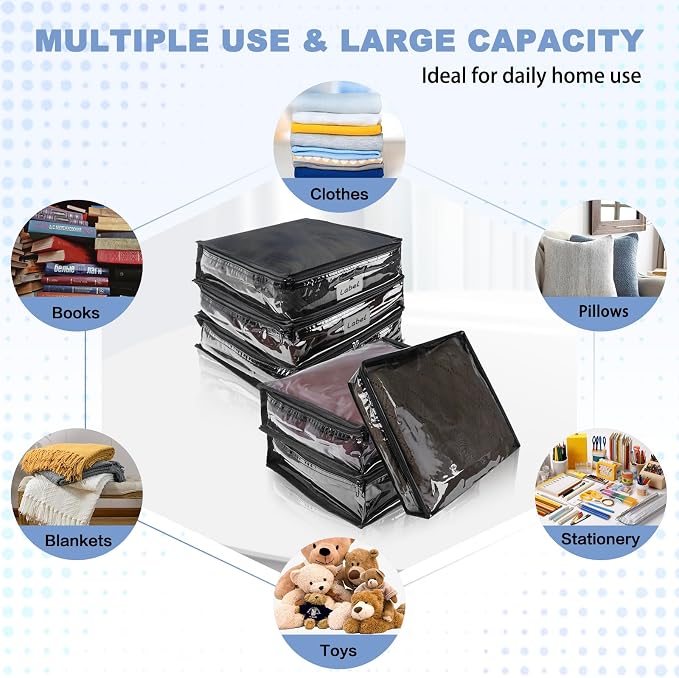 Clear Zippered Storage Bags Plastic Sweater Storage Bags - Image 4