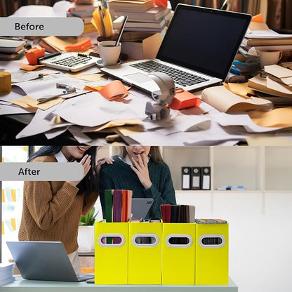 Hanging File Organizer, Cardboard File Folder Organizer - Image 5