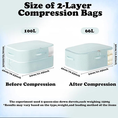 Compression Storage Bags for Bedding, 2 Pack Large Vacuum Sealer Bags - Image 2