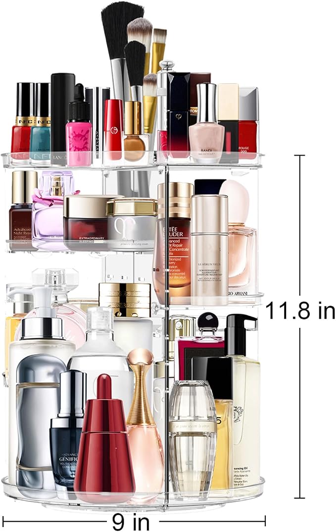 Makeup Organizer 360 Degree Rotating Cosmetic Organizer DIY Adjustable Makeup - Image 6