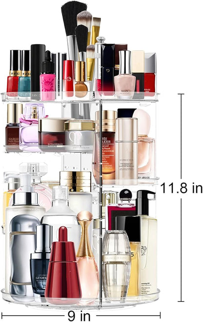 Makeup Organizer 360 Degree Rotating Cosmetic Organizer DIY Adjustable Makeup - Image 6