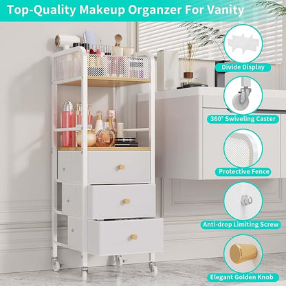 HapiRm Rolling Makeup Cart Organizer - Image 6
