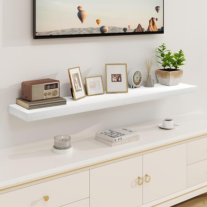 Fun Memories Deep White Floating Shelves, 8 Inch Deep Floating Shelf - Image 3