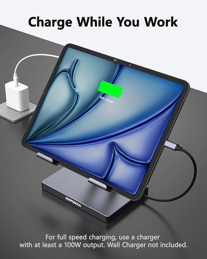iPad USB C Hub Stand, 9-in-1 Multiport Adapter - Image 5