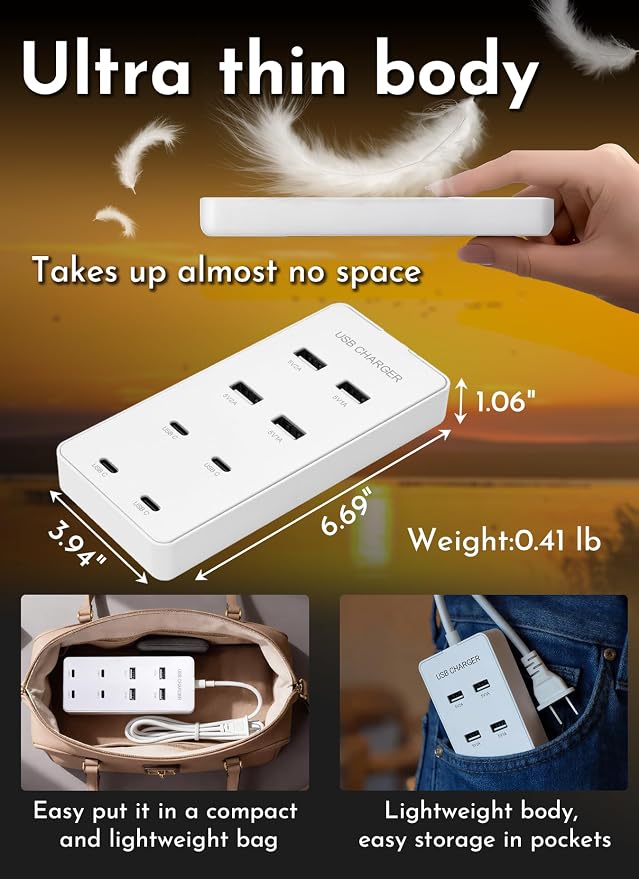 USB Wall Charger USB C Charging Station - Image 6