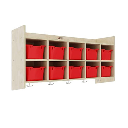 ECR4Kids 10-Section Hanging Coat Locker by ECR4Kids