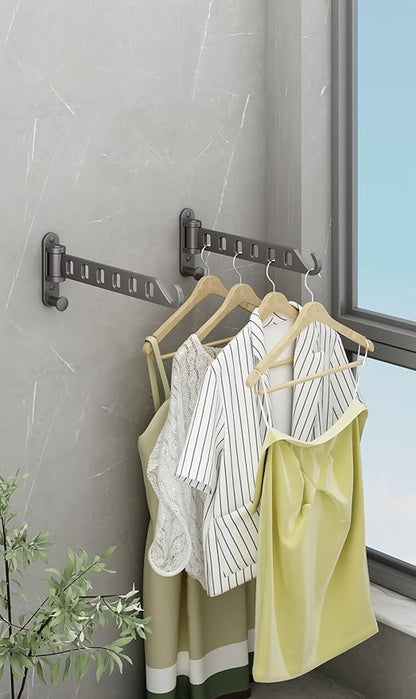 JOOM Laundry Drying Rack Wall Mounted Clothes Drying Rack Clothes Hanger Grey 2 by JOOM