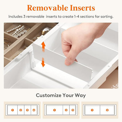 Lifewit Sliding Makeup Drawer Organizer Trays - Image 5