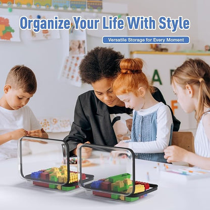 4Pcs Clear Hard Shell Zipper Case, BIiss Plastic Bins - Image 3