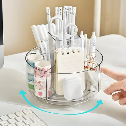 360° Rotating Makeup Organizer Clear Turntable Lazy Susan Organizer - Image 6
