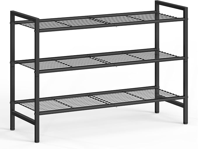 SONGMICS Metal Shoe Rack, Free Standing Shoe Organizer by Unknown