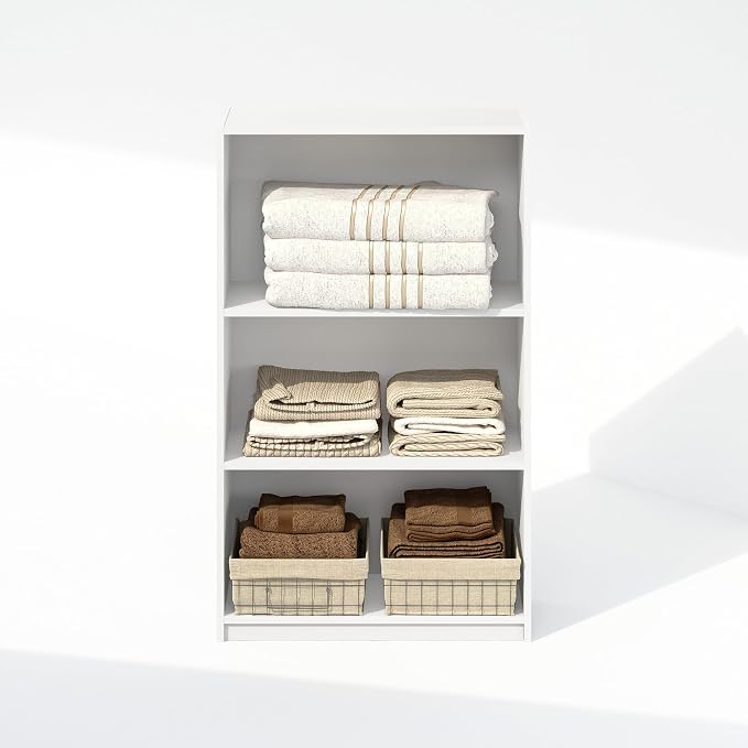 Furinno Reed Closet Organizers and Storage, 3-Tier Closet Organizer, Open Shelf - Image 7