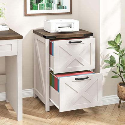 Farmhouse File Cabinet with 2 Drawers - Image 2