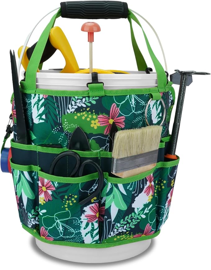KUNN Bucket Tool Organizer 5 Gallon 18-Pocket Gardening Tool Bag - Image 8