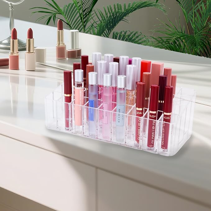 Rollerball Perfume Organizer, Beauty Scent Holder, 36 Space Clear Acrylic - Image 3