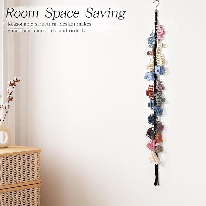 SNOWSTAR Macrame Hair Claw Clip Organizer - Image 6