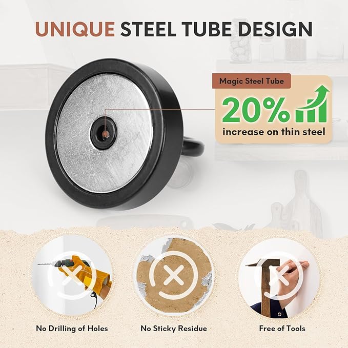 Neosmuk Magnetic Hooks Steel Tube Design - Image 3