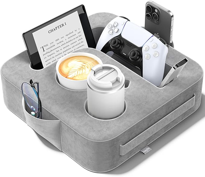 Couch Cup Holder Pillow, Sofa and Bed Caddy by Unknown