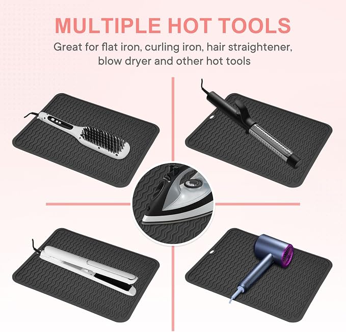 Oversize Silicone Heat Resistant Mat, Portable Travel Mat Cover - Image 5