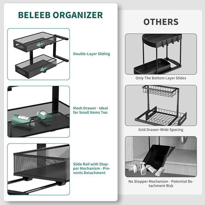 Under Sink Organizer, Height Adjustable Organization and Storage Series - Image 4