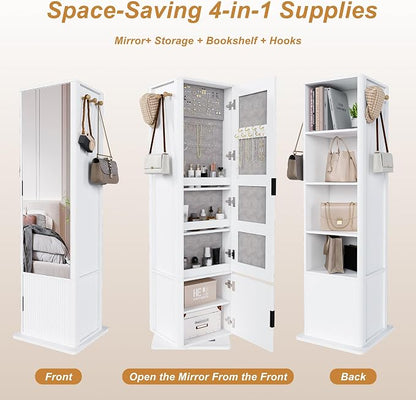 Montary 360° Rotating Makeup & Jewelry Cabinet - Image 8