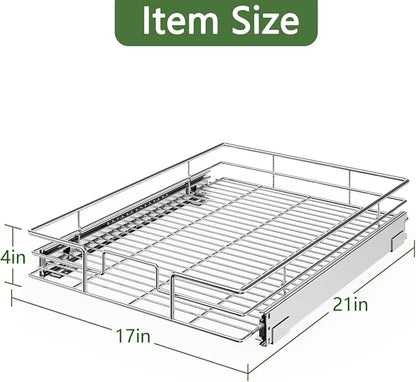 LOVMOR Pull Out Cabinet Organizer 17" W x 21" D, Kitchen Cabinet Pull Out - Image 3