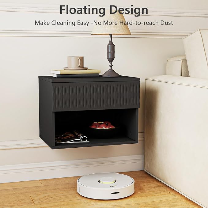 Floating Nightstand Set of 2, Modern Bedside Tables - Image 5