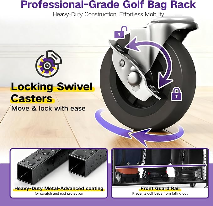 Golf Bag Storage Garage Organizer, Golf Bag Storage Stand and Other Golfing - Image 4