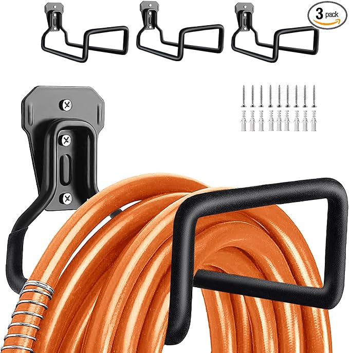 Hose Hanger, Hose Holder Wall Mount Heavy Duty Organizer by Lifeisbetterinthegarden