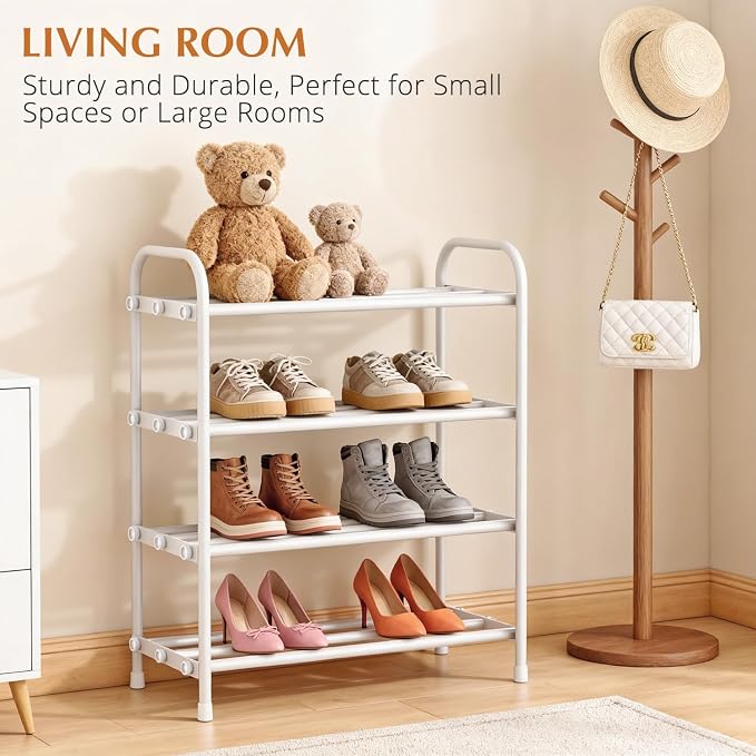 INSMART 4-Tier Expandable Shoe Rack, Stackable and Adjustable Shoes Organizer - Image 7