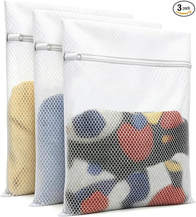 Honeycomb Mesh Laundry Bags 3 Pack, Durable Washing Bags by RoomyRoc