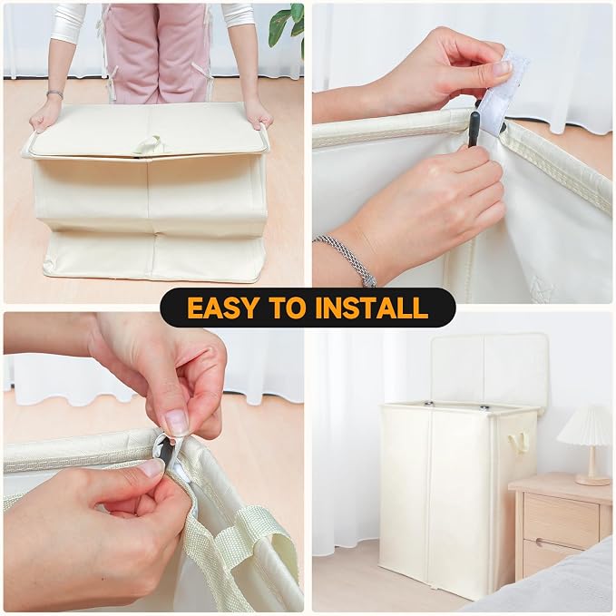 182L Oversized Laundry Hamper 2 Section - Image 3