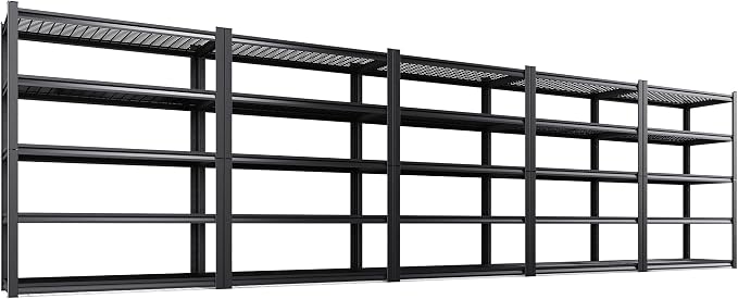 Set of 5 Garage Shelving-3000 lbs 5 Tier Storage Shelves, Adjustable Heavy Duty by CreatingaComfortableLiving
